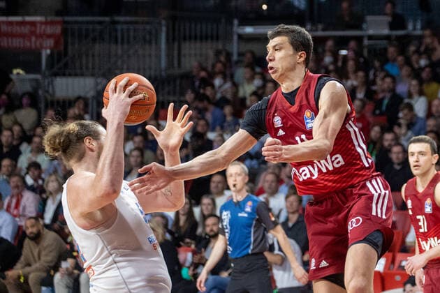 Bavarias 11 Vladimir LUCIC vs Weisenfels 54 BRYANT Basketball, FC Bayern MBC Weissenfels, on 13 04 2022, Basketball Bundesliga, FC Bayern Munich Basketball SYNTAINICS Mitteldeutscher Basketball Club, 2021 2022 season, in Munich, A U D I D O M E, Germany Source Copyright Credit Oryk HAIST xx
