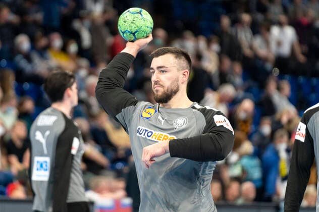 Jannik Kohlbacher Germany 48 Germany vs Faeroeer Islands, Handball, World Cup Qualification 2022, Round 2, 13 04 2022 Marcel von Fehrn Germany vs Faeroeer Islands, Handball, World Cup Qualification 2022, Round 2, 13 04 2022 Kiel Copyright: xEibnerxPressefoto MarcelxvonxFehrnx EP_MFN