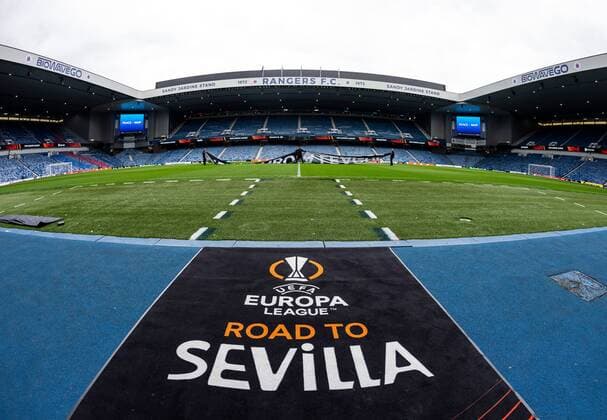 Mandatory Credit: Photo by Luke Nickerson Rangers FC Shutterstock (12894538i) A general view of Ibrox Stadium Rangers v Braga, UEFA Europa League, Quarter Final, Second Leg, Football, Ibrox Stadium, Glasgow, UK - 14 Apr 2022 Rangers v Braga, UEFA Europa League, Quarter Final, Second Leg, Football, Ibrox Stadium, Glasgow, UK - 14 Apr 2022  Copyright: xLukexNickerson RangersxFC Shutterstockx 12894538i