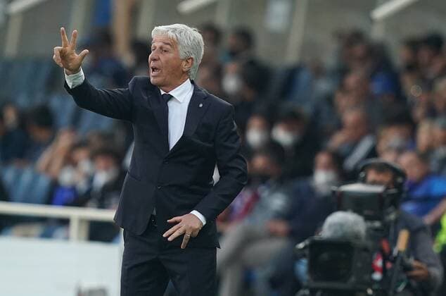 Fußball, EL, Atalanta Bergamo - RB Leipzig Photo Spada LaPresse April 14 , 2022 - Bergamo ,Italy Soccer Atalanta vs Lipsia - Europa League 2021 2022 Quarter Finals- Gewiss Stadium In the photo: Gian Piero Gasperini (Atalanta BC);  Copyright: xSpada LaPressex