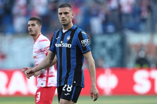 Mandatory Credit: Photo by Francesco Scaccianoce LiveMedia Shutterstock (12894969w) Merih Demiral (Atalanta BC) looks on football Europa League match Atalanta BC vs RB Lipsia, Gewiss Stadium, Bergamo, Italy - 14 Apr 2022 football Europa League match Atalanta BC vs RB Lipsia, Gewiss Stadium, Bergamo, Italy - 14 Apr 2022  Copyright: xFrancescoxScaccianoce LiveMedia Shutterstockx 12894969w