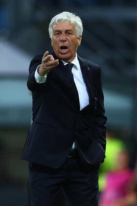 April 14, 2022, BERGAMO, Italia: Atalanta s coach Gian Piero Gasperini gestures during UEFA Europa League round of 8 second leg soccer match between Atalanta BC vs Leipzig at the Bergamo Stadium in Bergamo, Italy, 14 April 2022..ANSA PAOLO MAGNI. BERGAMO Italia - ZUMAa110 20220414_zaf_a110_045 Copyright: xPaoloxMagnix