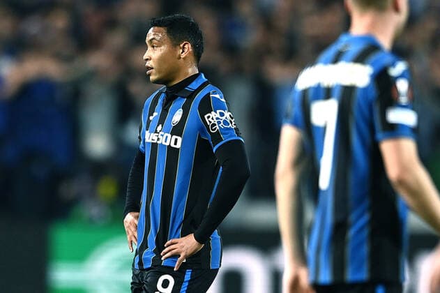 Fußball, EL, Atalanta Bergamo - RB Leipzig Mg Bergamo 14 04 2022 - Europa League Atalanta-RB Lipsia foto Matto Gribaudi Image nella foto: Luis Muriel 