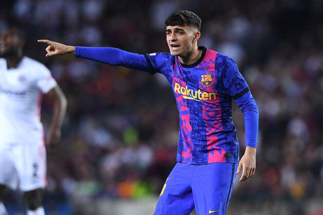 Soccer Europa League quarterfinals FC Barcelona Eintracht Frankfurt on 14 04 2022 at Camp Nou in Barcelona Pedri Pedro Gonzalez Lopez Barcelona xHDx
