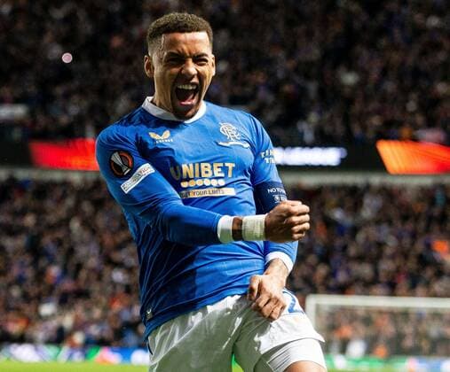 Mandatory Credit: Photo by Luke Nickerson Rangers FC Shutterstock (12894538bc) Rangers Defender James Tavernier celebrates scoring his sides second goal Rangers v Braga, UEFA Europa League, Quarter Final, Second Leg, Football, Ibrox Stadium, Glasgow, UK - 14 Apr 2022 Rangers v Braga, UEFA Europa League, Quarter Final, Second Leg, Football, Ibrox Stadium, Glasgow, UK - 14 Apr 2022  Copyright: xLukexNickerson RangersxFC Shutterstockx 12894538bc