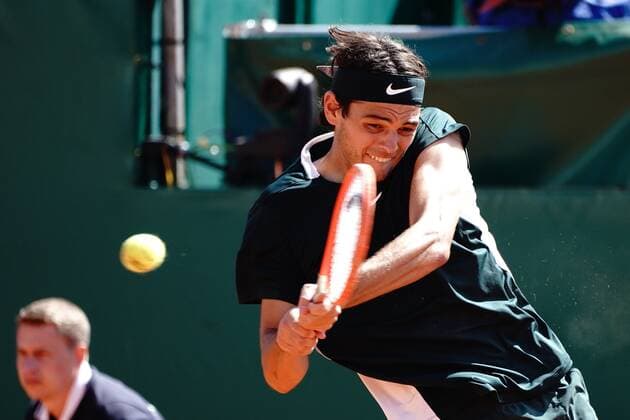 Taylor Fritz (USA) TENNIS : Masters 1000 de Monte Carlo - Quart de finale - Monte Carlo - 15 04 2022 NorbertScanella Panoramic 