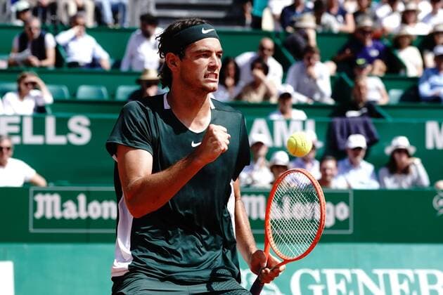 Taylor Fritz (USA) TENNIS : Masters 1000 de Monte Carlo - Quart de finale - Monte Carlo - 15 04 2022 NorbertScanella Panoramic 