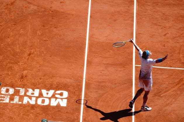 Alenjandro Davidovich Fokina (Espagne) TENNIS : Masters 1000 de Monte Carlo - Quart de finale - Monte Carlo - 15 04 2022 NorbertScanella Panoramic 