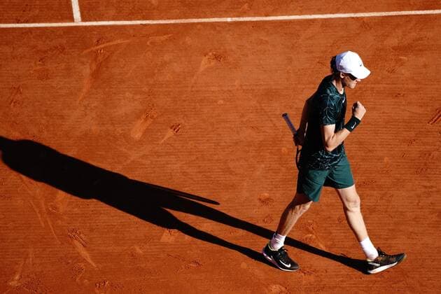 Jannik Sinner (Italie) TENNIS : Masters 1000 de Monte Carlo - Quart de finale - Monte Carlo - 15 04 2022 NorbertScanella Panoramic 