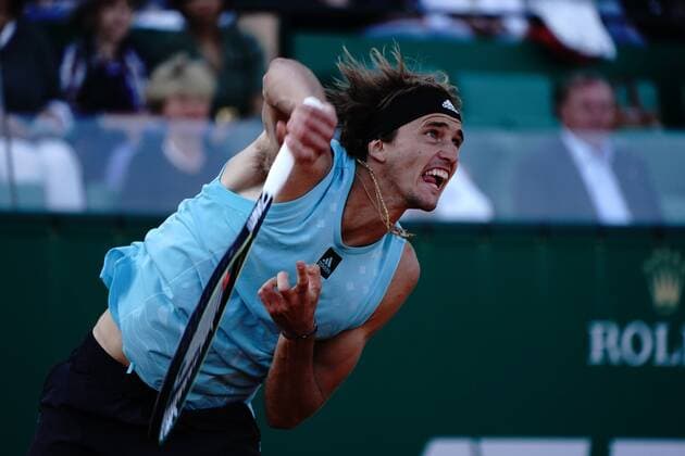 Alexander Zverev (Allemagne) TENNIS : Masters 1000 de Monte Carlo - Quart de finale - Monte Carlo - 15 04 2022 NorbertScanella Panoramic 