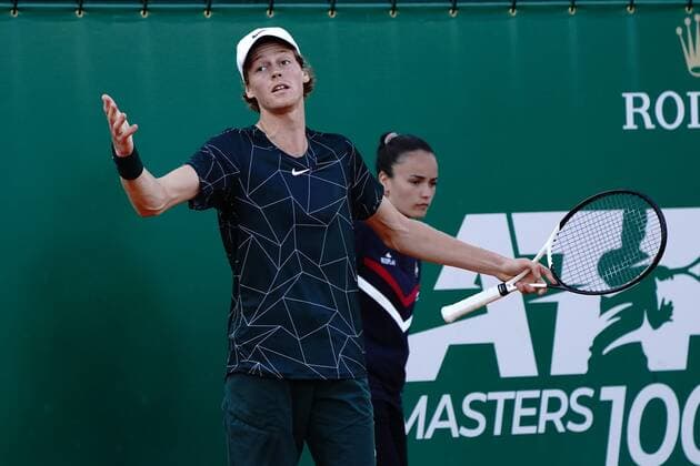 Jannik Sinner (Italie) TENNIS : Masters 1000 de Monte Carlo - Quart de finale - Monte Carlo - 15 04 2022 NorbertScanella Panoramic 