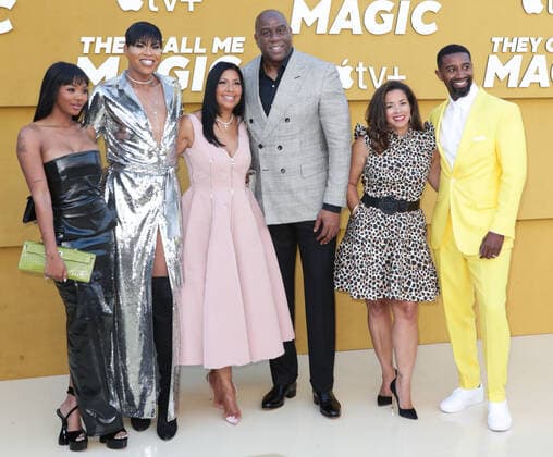 Basketball, NBA, Earvin Magic Johnson at the premiere of his biopic They call me Magic