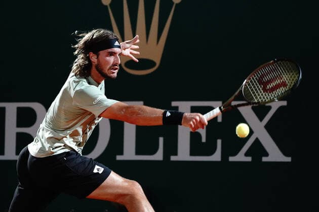 Stefanos Tsitsipes (Grece) TENNIS : Master 1000 de Monte-Carlo - Monte Carlo - 13 04 2022 NorbertScanella Panoramic 