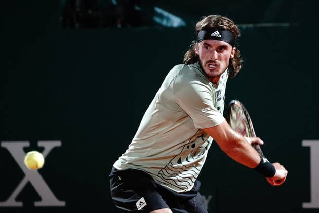 Stefanos Tsitsipes (Grece) TENNIS : Master 1000 de Monte-Carlo - Monte Carlo - 13 04 2022 NorbertScanella Panoramic 