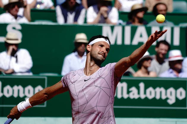 Grigor Dimitrov (Bulgarie) TENNIS : Master 1000 de Monte-Carlo - Monte Carlo - 13 04 2022 NorbertScanella Panoramic 