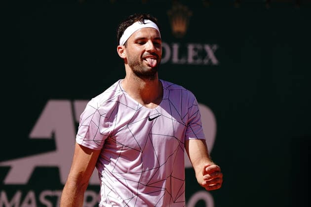 Grigor Dimitrov (Bulgarie) TENNIS : Master 1000 de Monte-Carlo - Monte Carlo - 13 04 2022 NorbertScanella Panoramic 