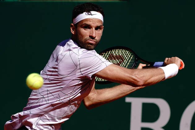 Grigor Dimitrov (Bulgarie) TENNIS : Master 1000 de Monte-Carlo - Monte Carlo - 13 04 2022 NorbertScanella Panoramic 