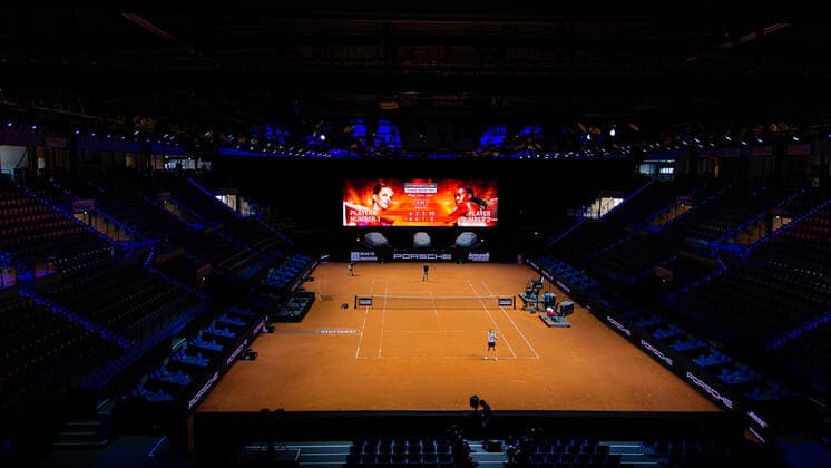 April 15, 2022, STUTTGART, GERMANY: General View of the Porsche Arena ahead of the 2022 Porsche Tennis Grand Prix WTA, Tennis Damen 500 tennis tournament STUTTGART GERMANY - ZUMAa181 20220415_zaa_a181_001 Copyright: xRobxPrangex