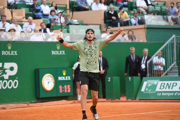Tennis : Monte Carlo 2022 - Stefanos Tsitsipas - Grece Tennis : Monte Carlo 2022 - Monaco - 16 04 2022 ChrysleneCaillaud Panoramic 