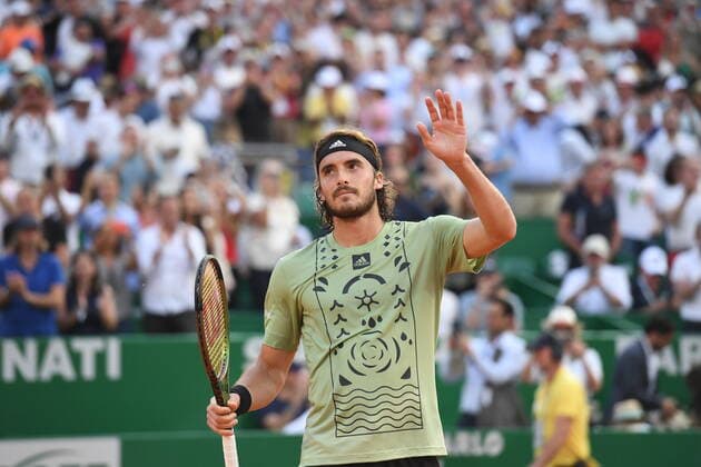 Tennis : Monte Carlo 2022 - Stefanos Tsitsipas - Grece Tennis : Monte Carlo 2022 - Monaco - 16 04 2022 ChrysleneCaillaud Panoramic 