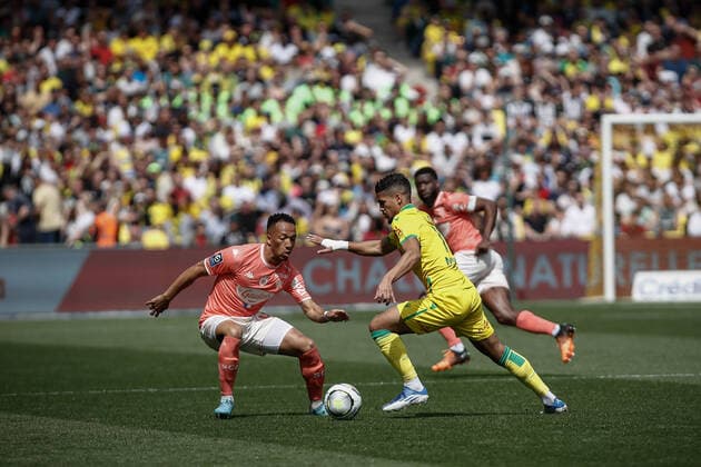 Ludovic Blas (Nantes) FOOTBALL : FC Nantes vs Angers SCO - Ligue 1 Uberteat - 17 04 2022 AurelienMorissard Panoramic 
