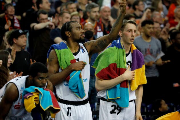 17 04 2022, easyCredit Basketball Bundesliga, BBL, season 2021 2022, men, Syntainics MBC Chemnitz Niners Isiaha Mike, Niners Chemnitz Leipzig QUARTERBACK Real Estate ARENA Saxony Germany