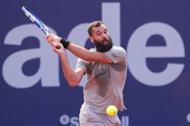 ESP: Barcelona Open Banc, Condfe de Godo Trophy Benoit Paire during the match of Barcelona Open Banc Sabadell, Conde de Godo Trophy between Soonwooi Kwon and Benoit Pairee played at Real Club de Tenis Barccelona on April 18, 2022 in Barcelona, Spain. kpmg Copyright: xBaguxBlancox xxPRESSINPHOTOtx DSC09432