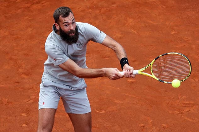 Barcelona Open Banc Sabadell 2022 Benoit Paire during the match against Soonwoo Kwon, corresponding to the Barcelona Open Banc Sabadell tennis tournament, 69th Conde de Godo Trophy, in Barcelona, on 18th April 2022. Barcelona Barcelona Spain  Copyright: xUrbanandsportx originalFilename:urbanandsport-barcelon220418_np9Oq.jpg