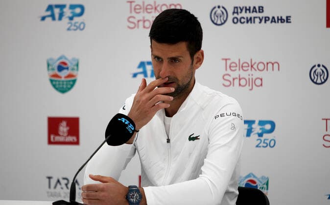 18.04.2022 Belgrade(Serbia) ATP, Tennis Herren Serbia Open tennis Novak Djokovic press conference, PK, Pressekonferenz :