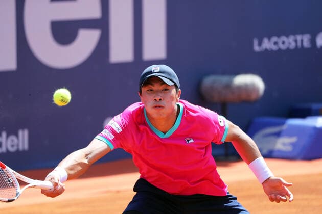 Barcelona Open Banc Sabadell Brandon Nakashima during the match against Nicolas Alvarez Varona, corresponding to the Barcelona Open Banc Sabadell tennis tournament, 69th Conde de Godo Trophy, in Barcelona, on 18th April 2022. Barcelona Barcelona Spain  Copyright: xUrbanandsportx originalFilename:urbanandsport-barcelon220418_npOyn.jpg