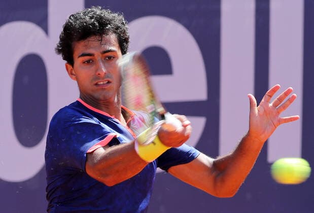 Barcelona Open Banc Sabadell Nicolas Alvarez Varona during the match against Brandon Nakashima, corresponding to the Barcelona Open Banc Sabadell tennis tournament, 69th Conde de Godo Trophy, in Barcelona, on 18th April 2022. Barcelona Barcelona Spain  Copyright: xUrbanandsportx originalFilename:urbanandsport-barcelon220418_npWE6.jpg