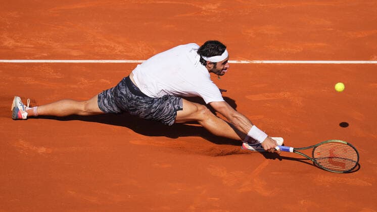 ESP: Barcelona Open Banc, Conde de Godo Trophy Gian Marco Moroniduring the match of Barcelona Open Banc Sabadell, Conde de Godo Trophy played at Real Club de Tenis Barccelona on April 18, 2022 in Barcelona, Spain. kpmg Copyright: xBaguxBlancox xxPRESSINPHOTOx PS_220418_896