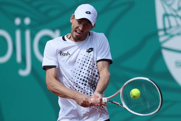 Dominic Thiem of Austria vs John Millman of Australia ATP, Tennis Herren tour Serbia open tennis center Novak,Belgrade 19.04.2022. Photo: Marko Metlas MarkoxMetlas 