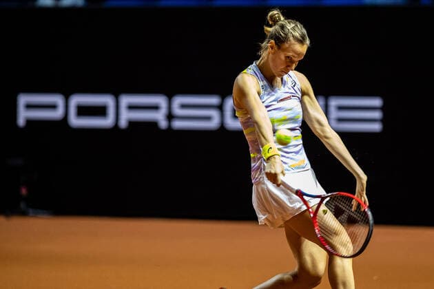 Viktorija Golubic, Swiss, Switzerland Tennis Womens Porsche Cup Porsche Tennis Grand Prix GP Stuttgart 2022 Porsche Arena 19 04 2022 Porsche Tennis Grand Prix Stuttgart 2022, 19 04 2022 Stuttgart Copyright: xEibner-Pressefoto RogerxBuerkex EP_EER
