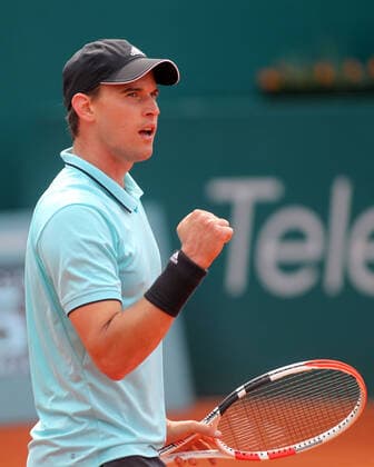 TENNIS - ATP, Tennis Herren Serbia Open 2022 BELGRADE,SERBIA,19.APR.22 - TENNIS - ATP World Tour, Serbia Open. Image shows the rejoicing of Dominic Thiem (AUT).  GEPAxpictures xAleksandarxDjorovic