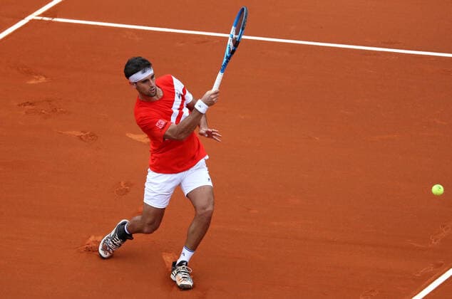 Barcelona Open Banc Sabadell Roberto Carballes Baena during the match against Lloyd Harris, corresponding to the Barcelona Open Banc Sabadell tennis tournament, 69th Conde de Godo Trophy, in Barcelona, on 19th April 2022. Barcelona Barcelona Spain  Copyright: xUrbanandsportx originalFilename:urbanandsport-barcelon220411_npffU.jpg