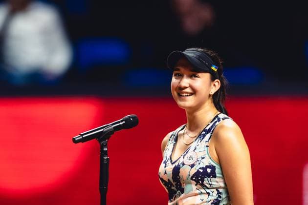 Stuttgart, Germany, April 19th 2022: Eva Lys of Germany goes through to the Second Round to face World No. 1 Iga Swiatek of Poland at the 2022 Porsche Tennis Grand Prix against at the Porsche Arena in Stuttgart, Germany Dan O Connor SPP 2022 Porsche Tennis Grand Prix - 1st Round Singles - Viktorija Golubic v Eva Lys - Porsche Arena 