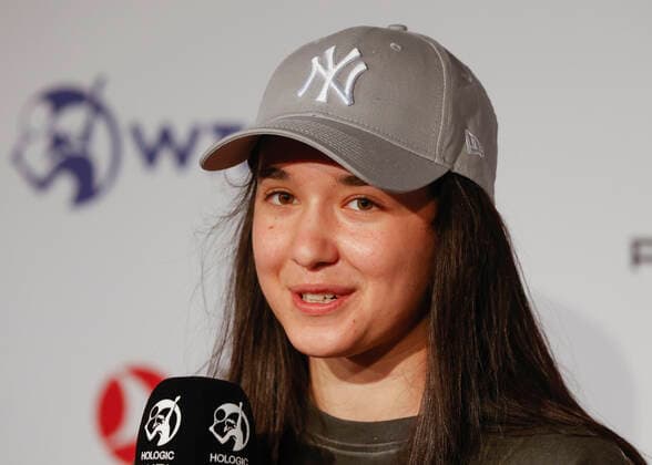 Eva Lys, Press Conference, Portrait, Portraet Tennis Porsche Tennis Grand Prix 2022 WTA Porsche Arena Stuttgart Germany 19 April 2022 Copyright: xJuergenxHasenkopfx