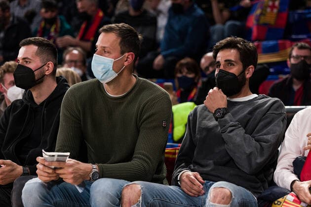 April 19, 2022, Barcelona, Barcelona, Spain: Ricky Rubio, NBA, Basketball Herren, USA player, is seen during the Turkish Airlines EuroLeague Play Off Game 1 match between FC Barcelona, Barca and FC Bayern Munich at Palau Blaugrana on April 19, 2022 in Barcelona, Spain. Barcelona Spain - ZUMAa181 20220419_zaa_a181_028 Copyright: xJavierxBorregox