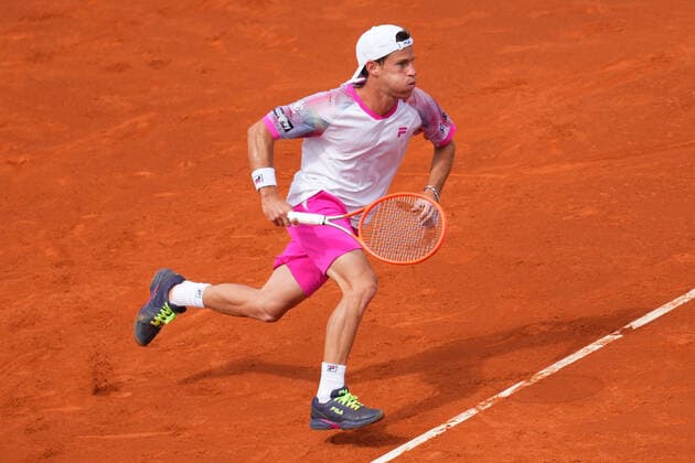 ESP: Barcelona Open Banc, Conde de Godo Trophy Diego Schwartzman during the match of Barcelona Open Banc Sabadell, Conde de Godo Trophy played at Real Club de Tenis Barccelona on April 19, 2022 in Barcelona, Spain. kpng Copyright: xBaguxBlancox xxPRESSINPHOTOx PS_220419_386