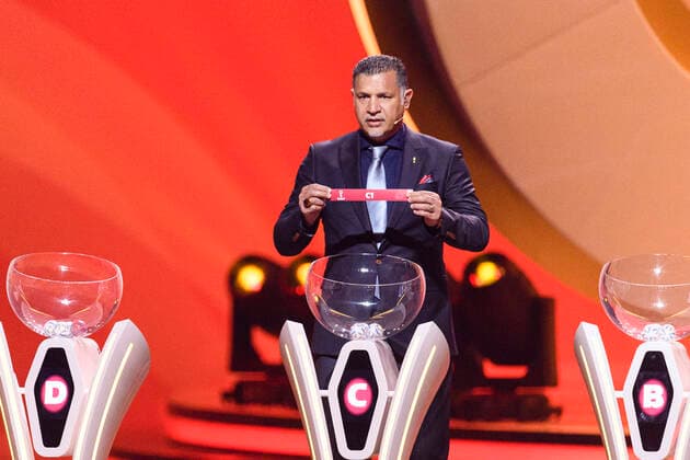 01 04 2022, FIFA World Cup 2022 Qatar Final Draw in Doha Qatar , at Doha Exhibition Center DECC , Ali Daei Iran