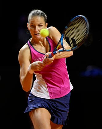 Karolina Pliskova CZE Action Tennis Women Porsche Cup Porsche Tennis Grand Prix GP Stuttgart 2022 Porsche Arena 20 04 2022 DFL REGULATES PROHIBIT ANY USE OF PHOTOGRAPHS AS IMAGE SEQUENCES AND OR QUASI VIDEO Porsche Tennis Grand Prix GP Stuttgart 2022