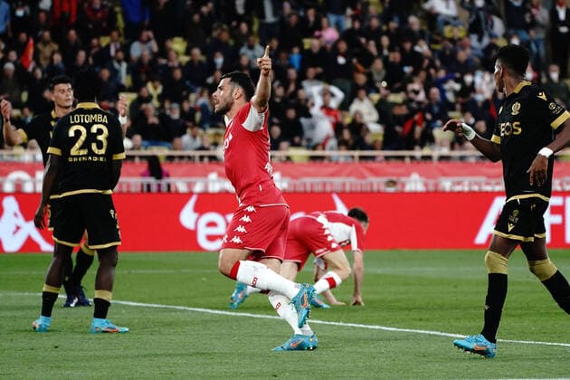 Joie - Kevin Volland (AS Monaco) FOOTBALL : AS Monaco vs OGC Nice - Ligue 1 Uber Eats - Monaco - 20 04 2022 NorbertScanella Panoramic 
