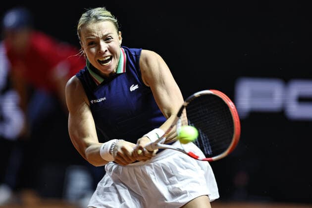 Anett Kontaveit, EST, during 2022 Porsche Tennis Grand Prix in Stuttgart, 20 04 2022