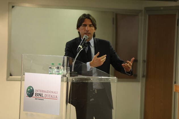 Tennis Internazionali d Italia 2022 press conference, PK, Pressekonferenz At Stadio Olimpico of Rome, press conference for the 2022 edition of BNL Internazionali d’Italia of Tennis. In this picture The Councilor of of Comune di Roma Alessandro Onorato Rome Lazio Italy Copyright: PaoloxPizzi