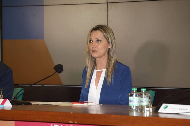 Tennis Internazionali d Italia 2022 press conference, PK, Pressekonferenz At Stadio Olimpico of Rome, press conference for the 2022 edition of BNL Internazionali d’Italia of Tennis. In this picture Valentina Vezzali Rome Lazio Italy Copyright: PaoloxPizzi