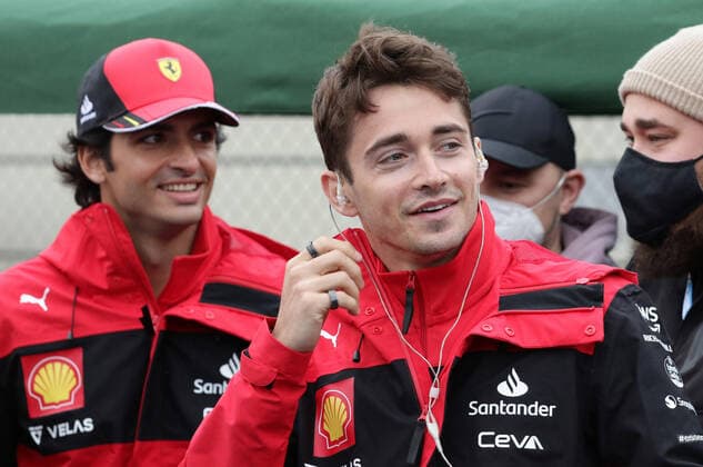 Carlos Sainz Jr, Ferrari left and Charles Leclerc, Ferrari, ITA, Formula 1 Grand Prix Emilia Romagna, Imola, 21 04 2022 ITA, Formula 1 Grand Prix Emilia Romagna, Imola, 21 04 2022 Copyright: xFoto:xEIBNER ThomasxFuesslerx EP_tfr