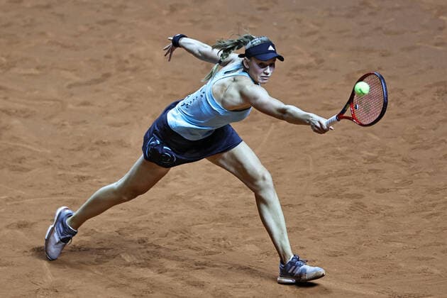 Elena Rybakina, KAZ, during 2022 Porsche Tennis Grand Prix in Stuttgart, 21 04 2022