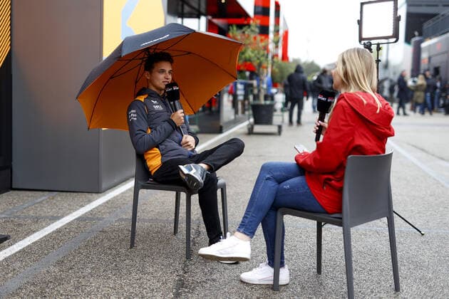 NORRIS Lando (gbr), McLaren F1 Team MCL36, portrait during the Formula 1 Grand Premio del Made in Italy e dell Emilia-Romagna 2022, 4th round of the 2022 FIA Formula One World Championship, WM, Weltmeisterschaft on the Imola Circuit, from April 22 to 24, 2022 in Imola, Italy - F1 - EMILIA ROMAGNA GRAND PRIX 2022 DPPI Panoramic  F12022GP04ITA_JK301791