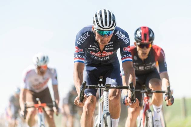 Paris Roubaix Men 2022, 16 04 2022 Mathieu van der Poel Alpecin Fenix, NED at Paris Roubaix Men 2022, 16 04 2022 Copyright: xBEAUTIFULxSPORTS Nagelx